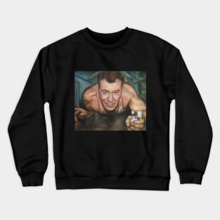 Die Hard (1988) John McClane Oil Painting Crewneck Sweatshirt